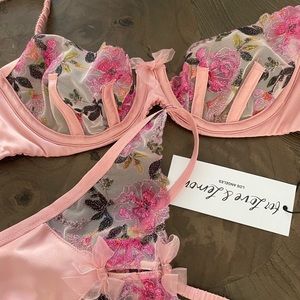 For Love & Lemons Holiday Collection XXS Bra and Thong